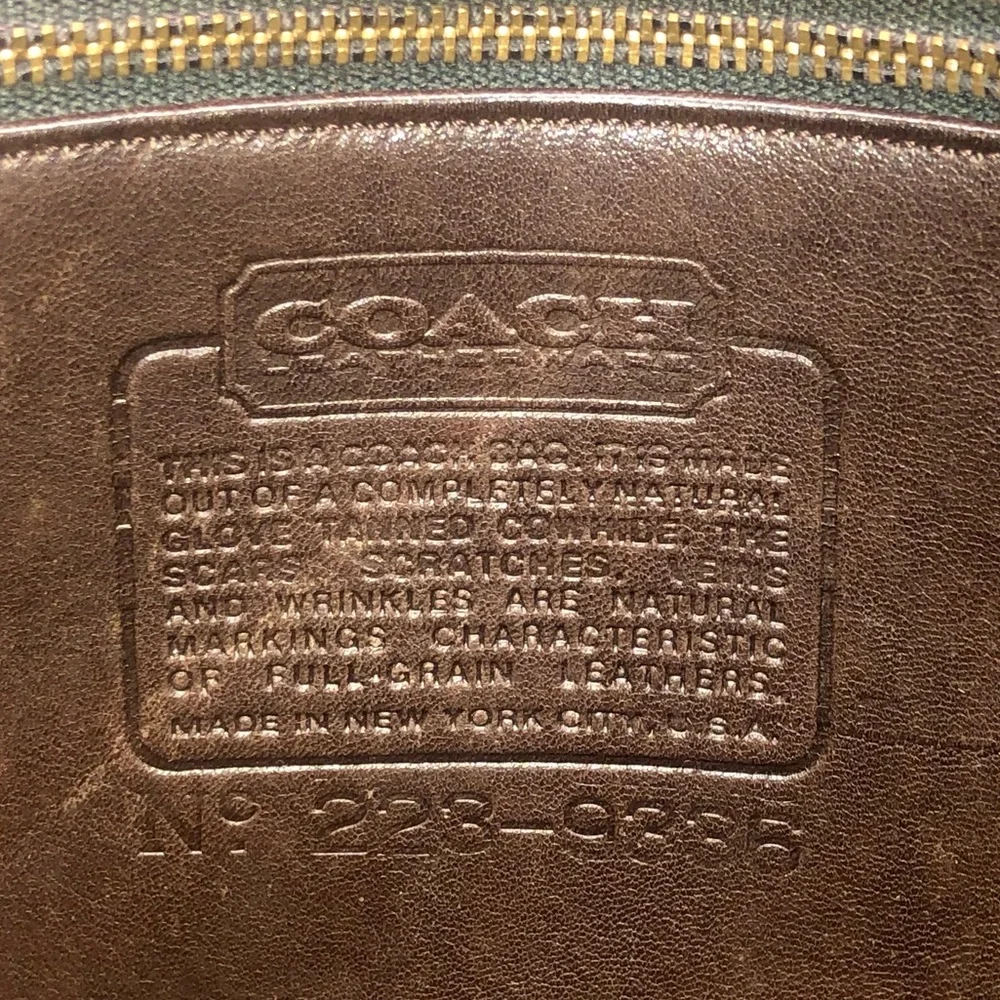 Vintage COACH Mahogany Brown Glove Tanned Leather Courier Saddle Bag EUC NYC